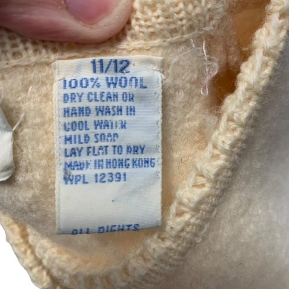 Northern Isles 100% Wool Ivory Jacket size 11/12 - Picture 9 of 10